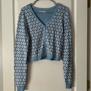 Hollister Blue Floral Cardigan